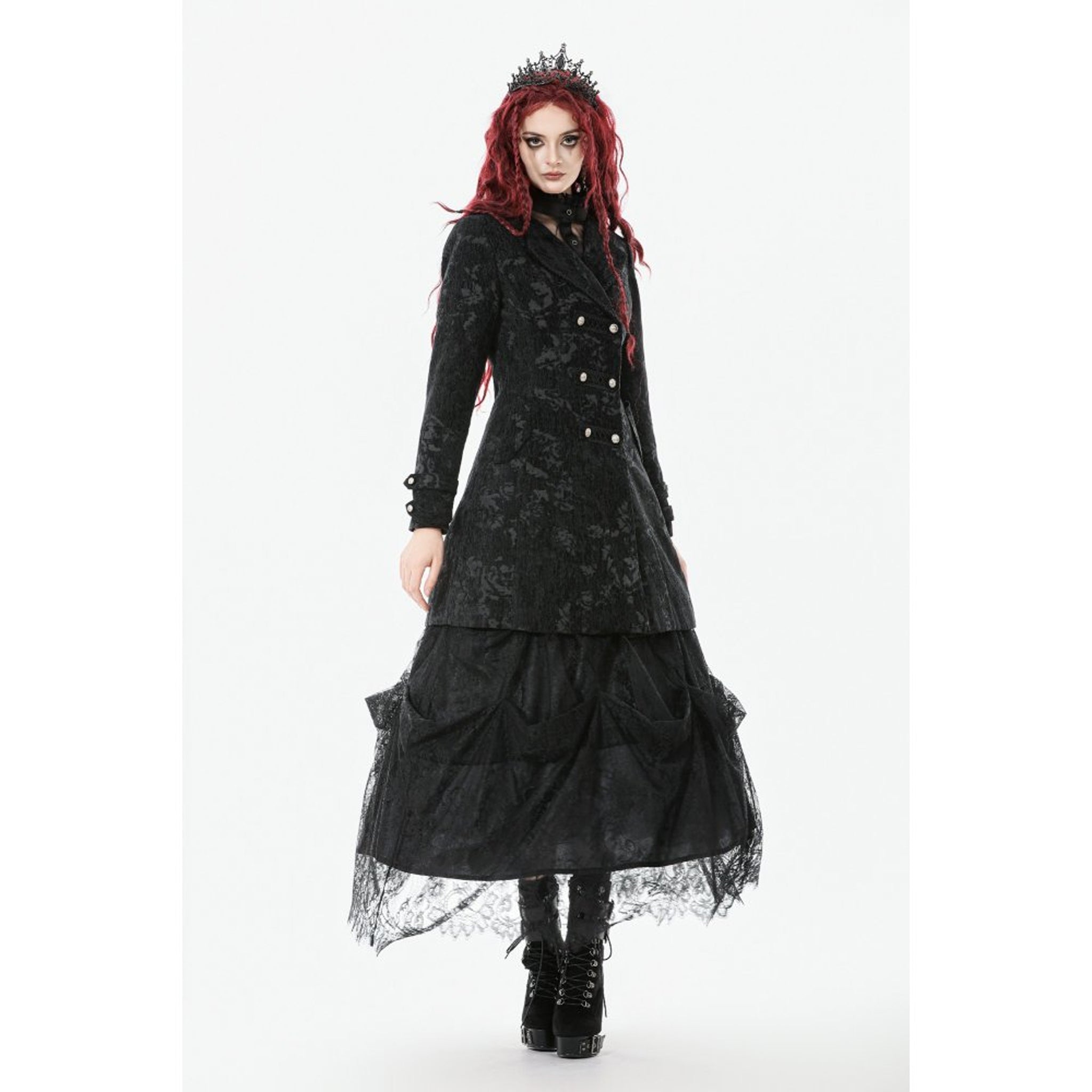 Gothic Jacquard Velvet Coat