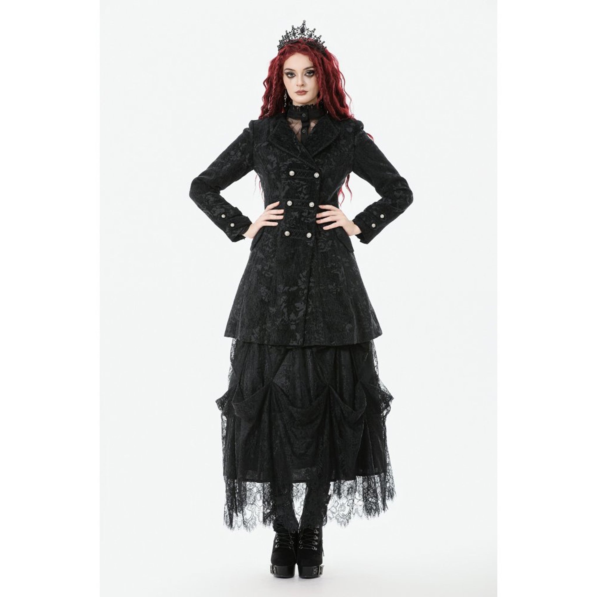 Gothic Jacquard Velvet Coat