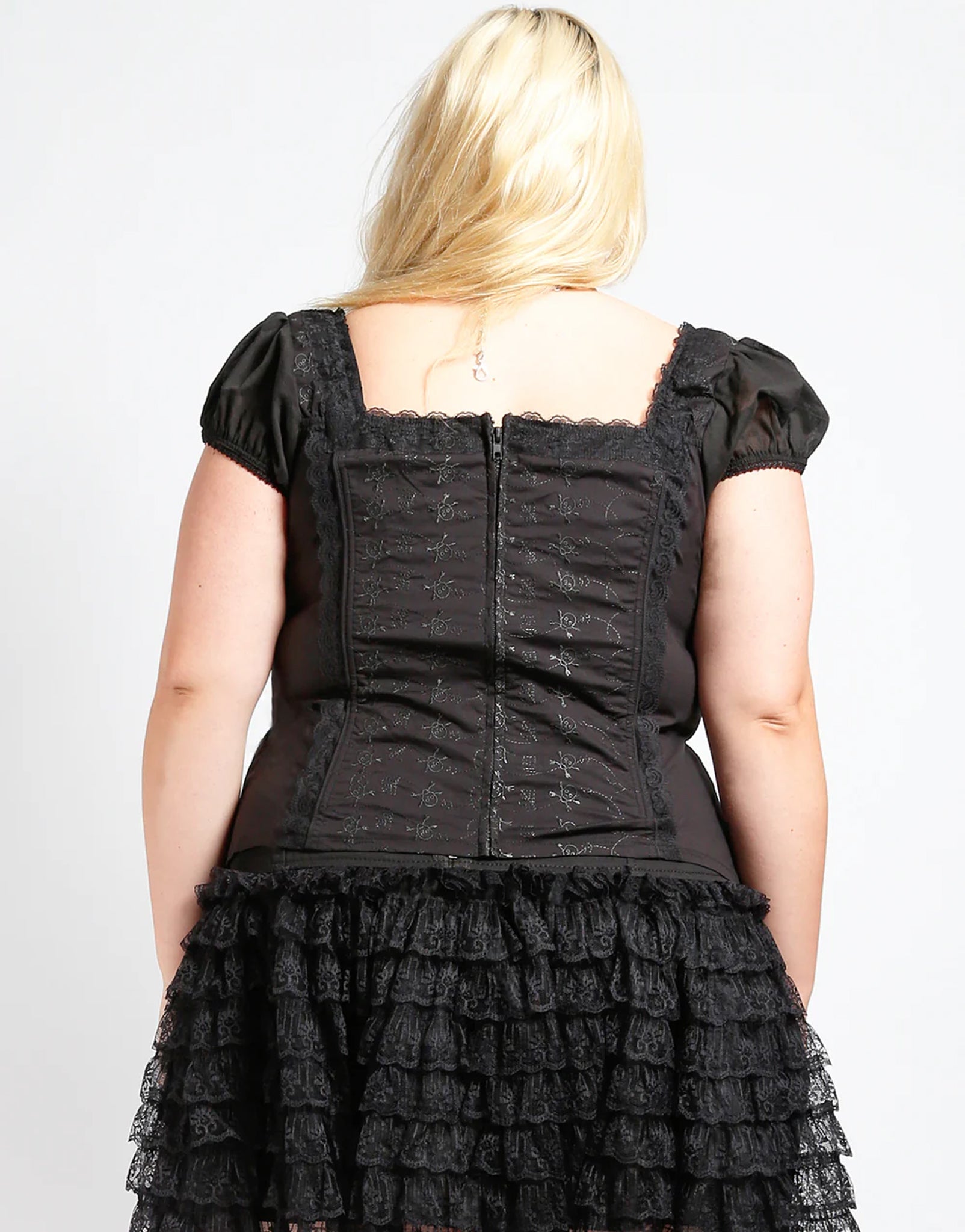 Curve Cap Sleeve Embroidery Corset