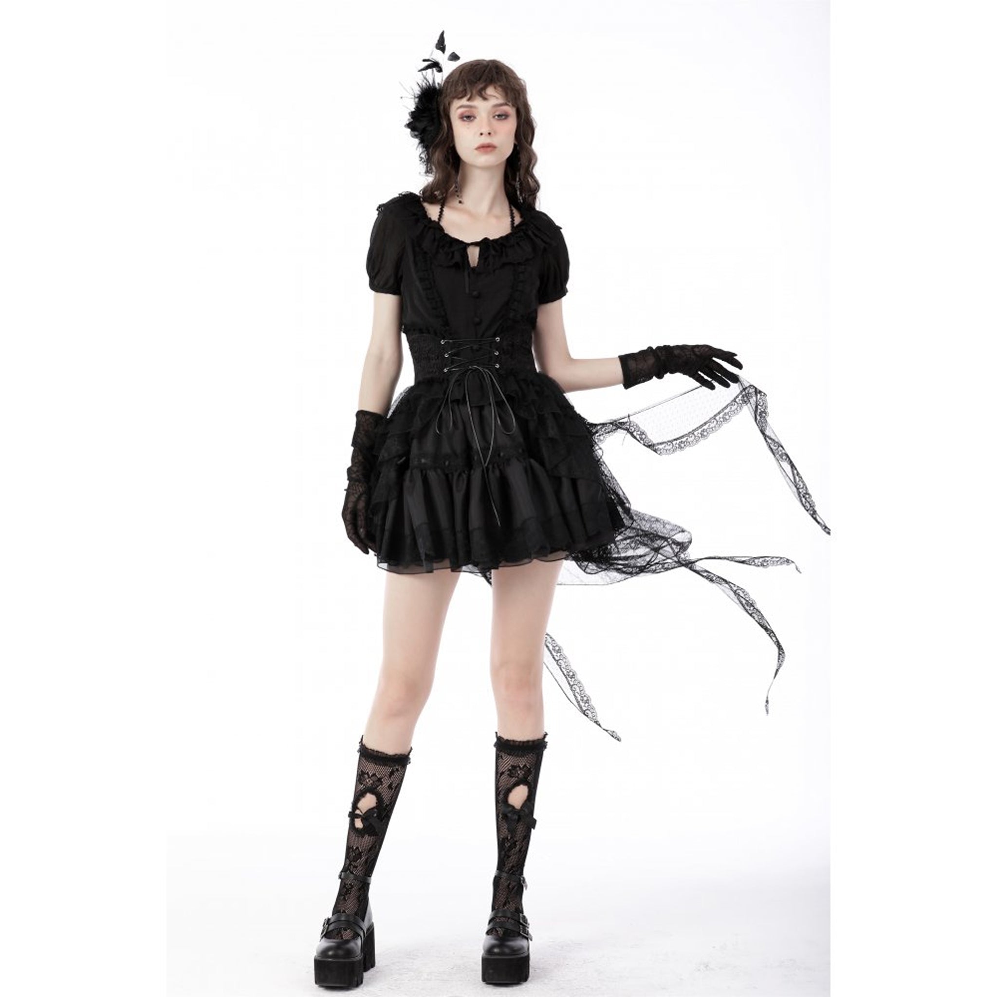 Tailed Lace Layering Skirt