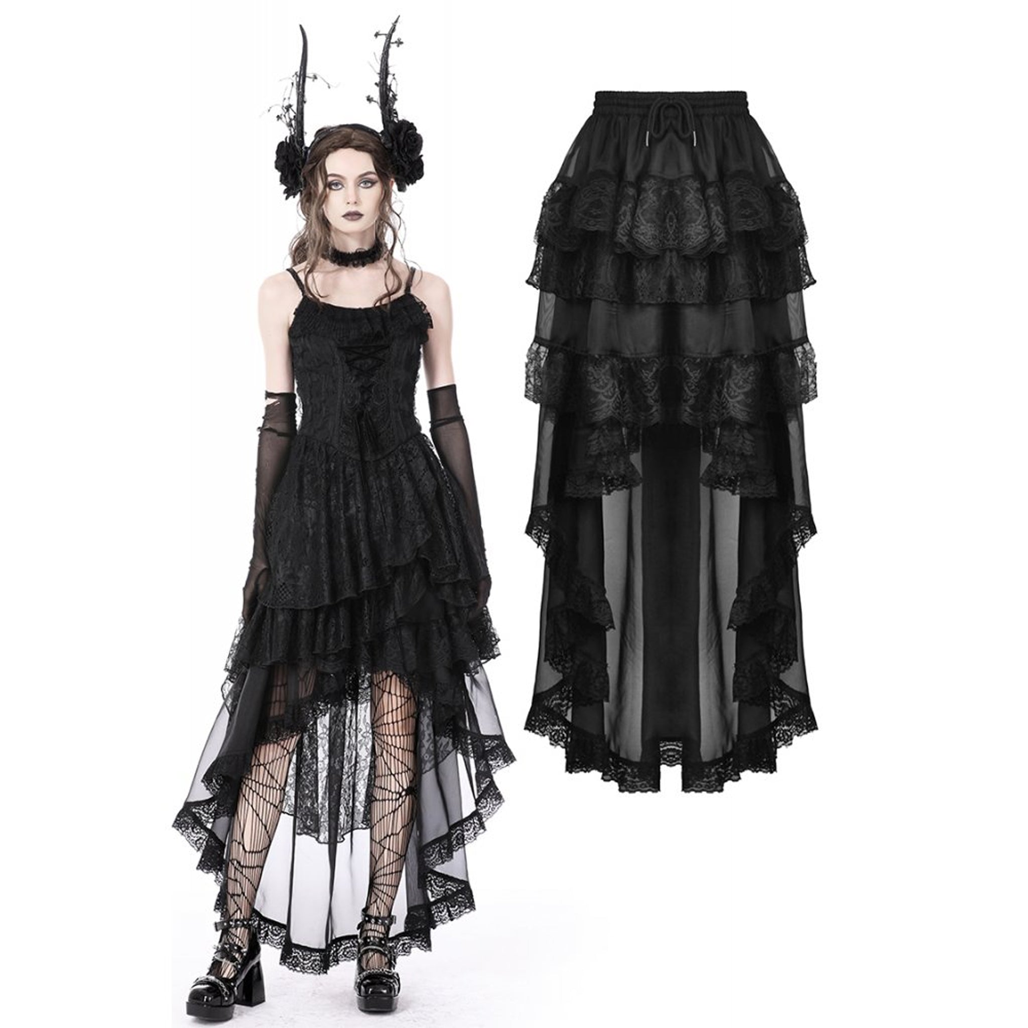 Night Dream Chiffon Skirt ONE SIZE