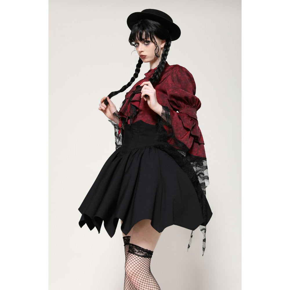 Bat Wing Hem Skirt