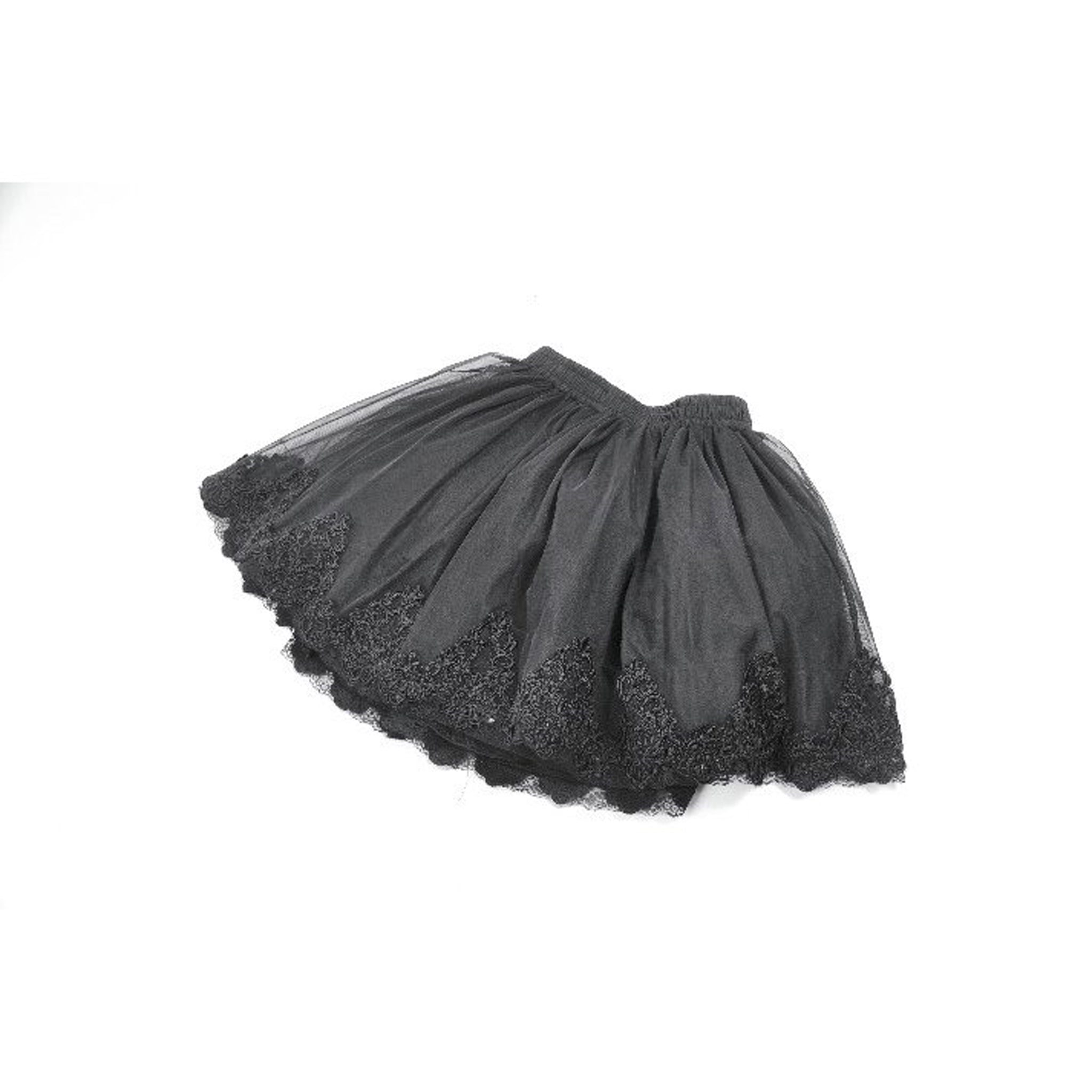 Layered Gothic Lace Hem Skirt