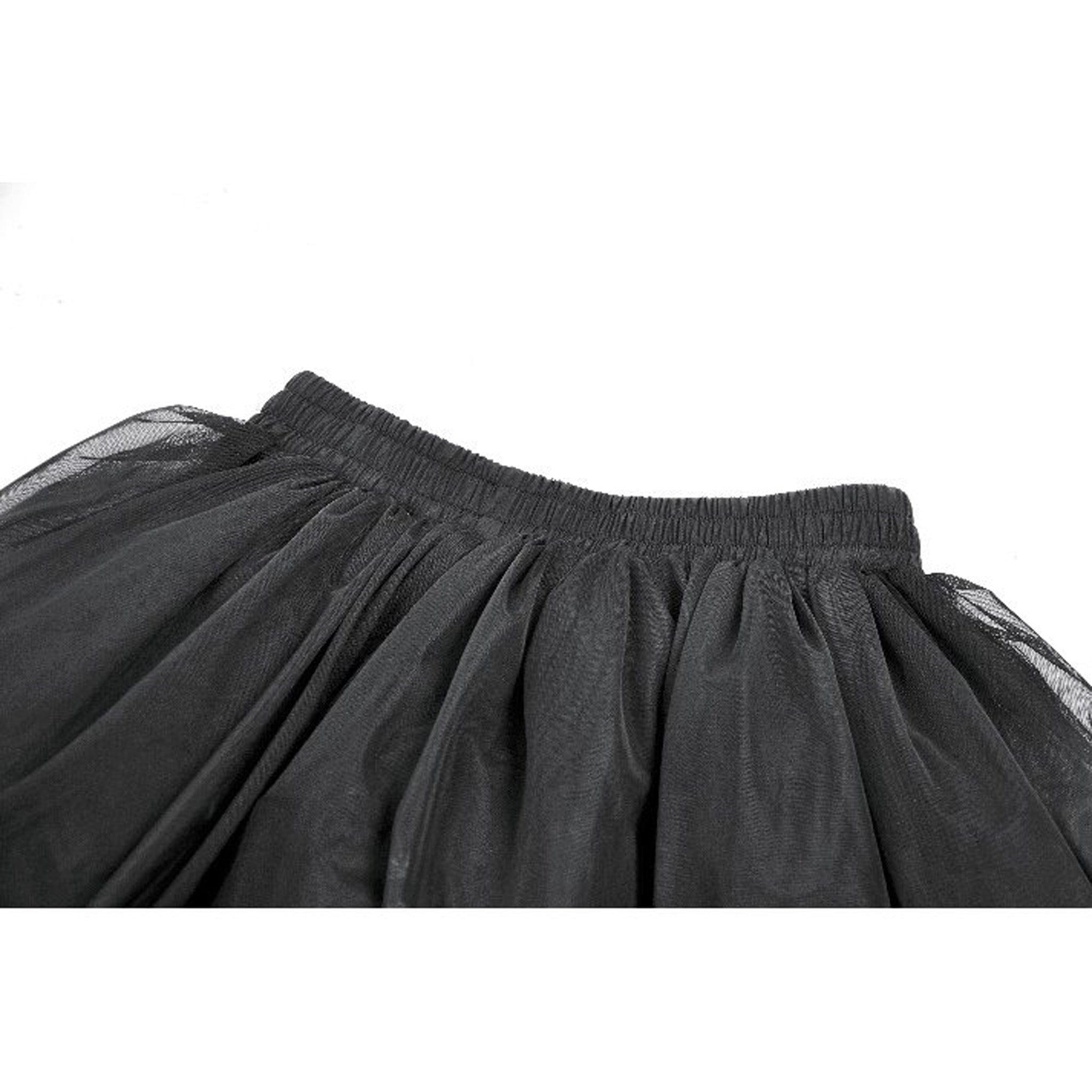 Layered Gothic Lace Hem Skirt