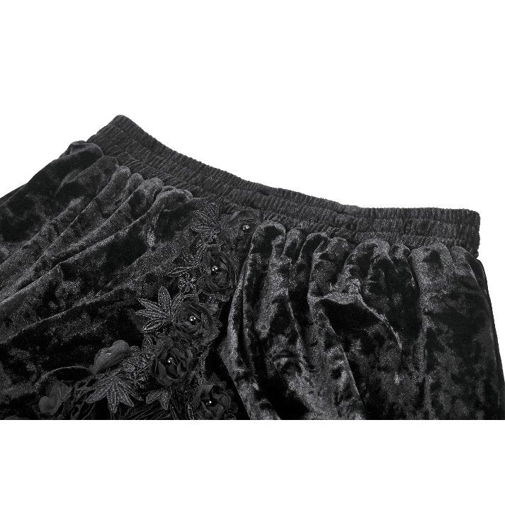 Gothic Floral Tassel Maxi Skirt