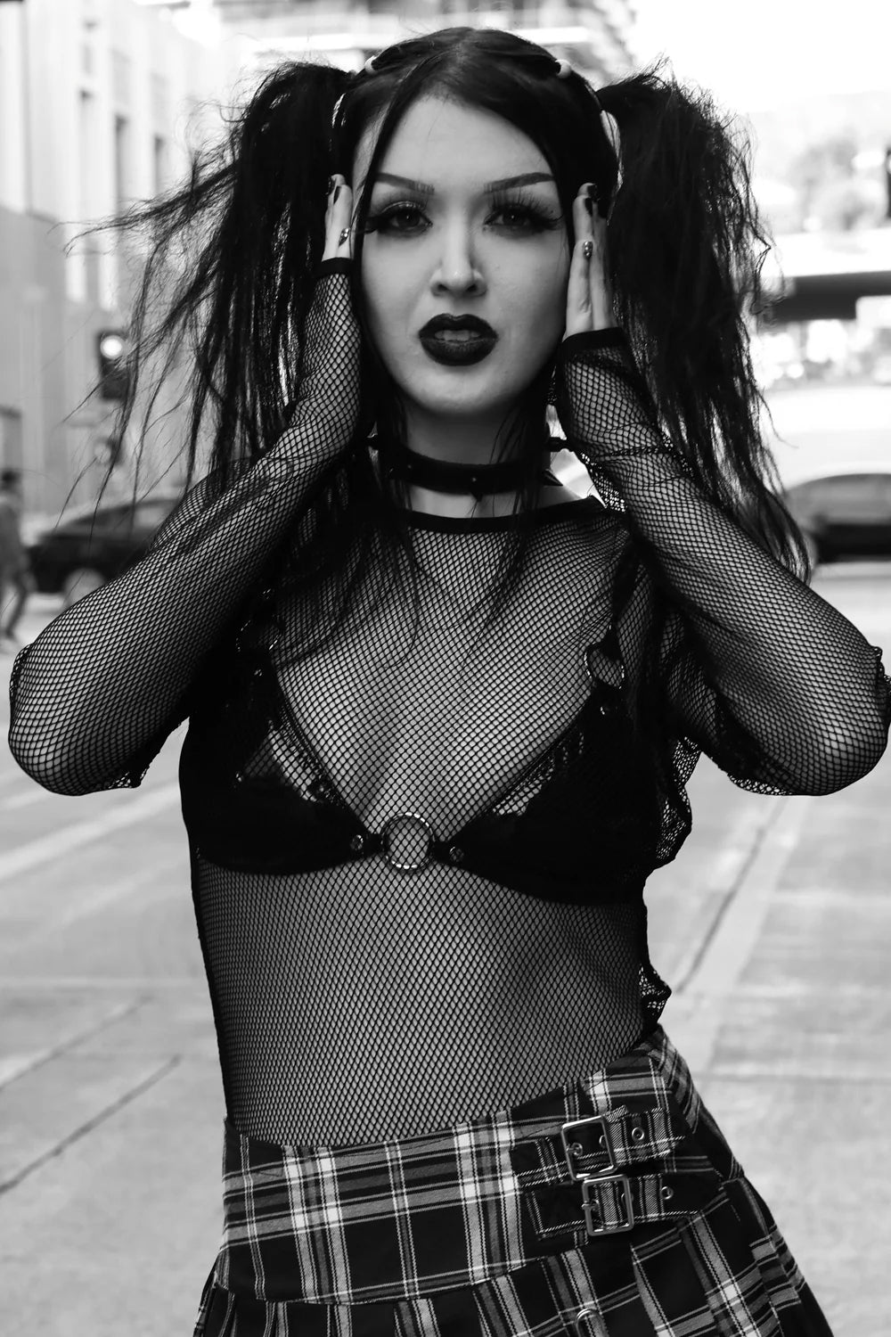 Long Sleeve Fishnet Shirt