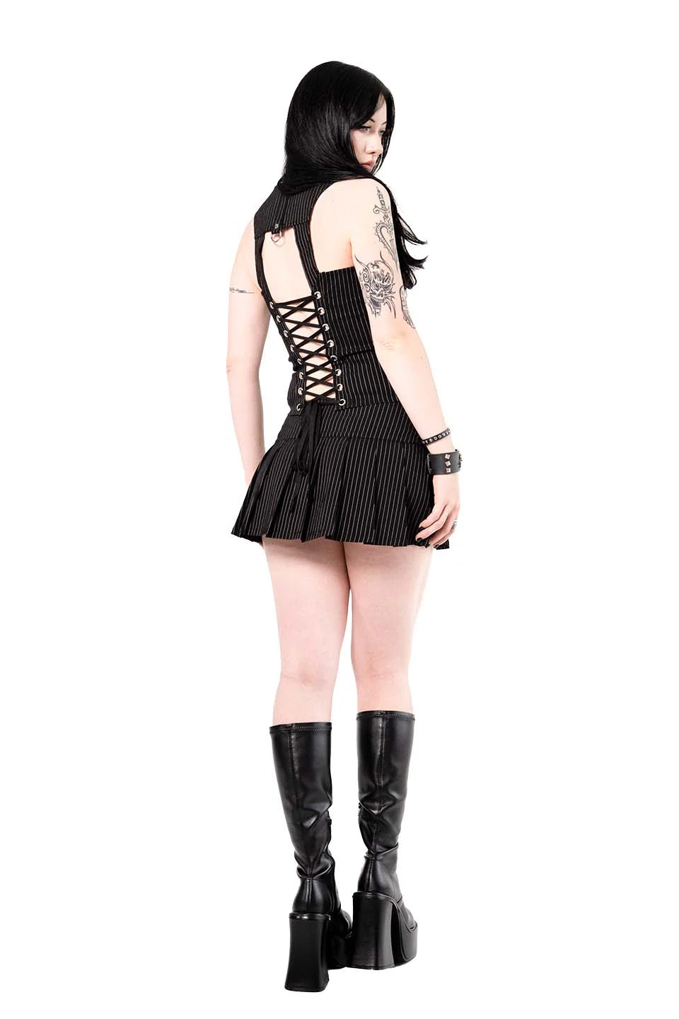 Pin Stripe Gangsta Corset Top