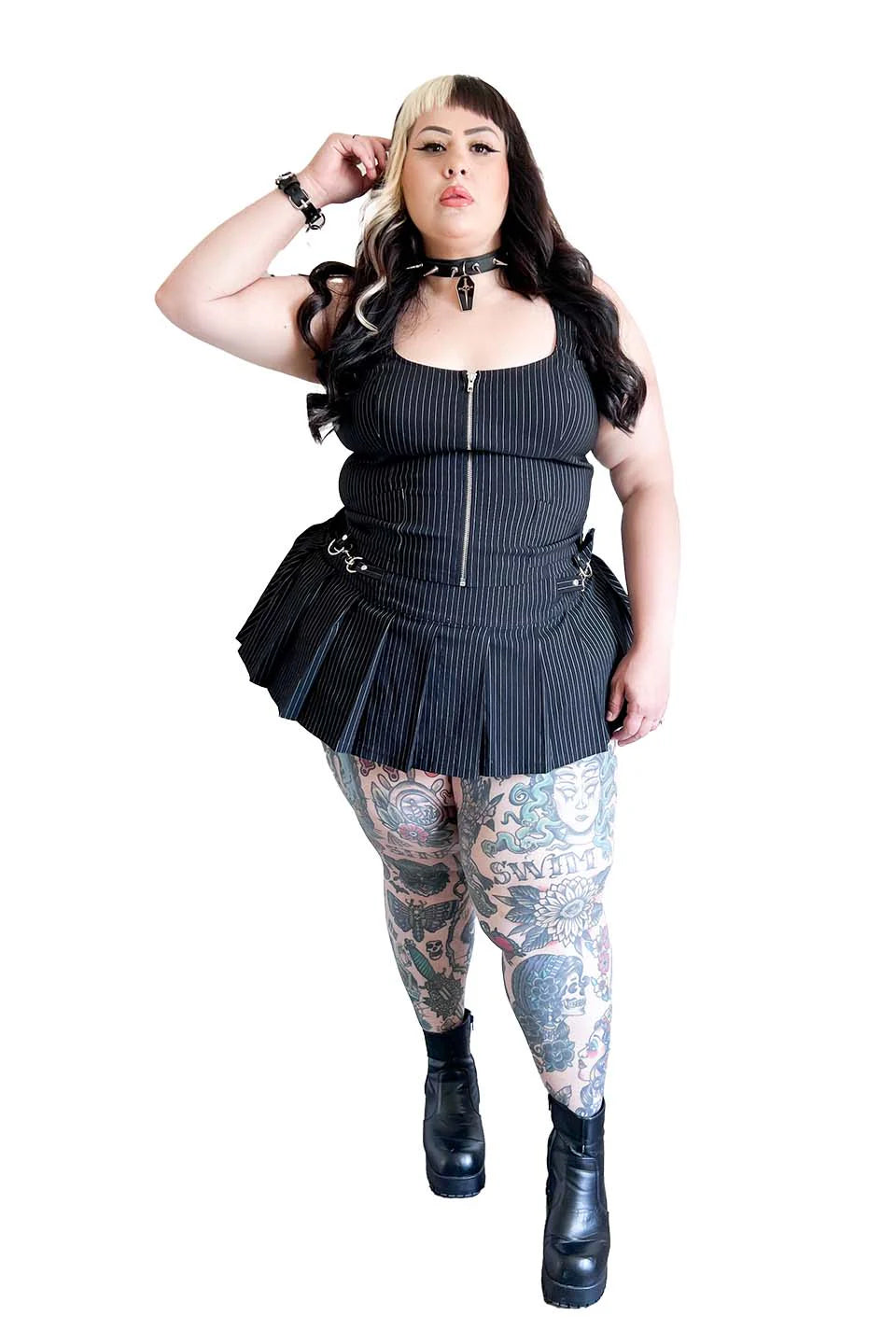 Pin Stripe Gangsta Corset Top