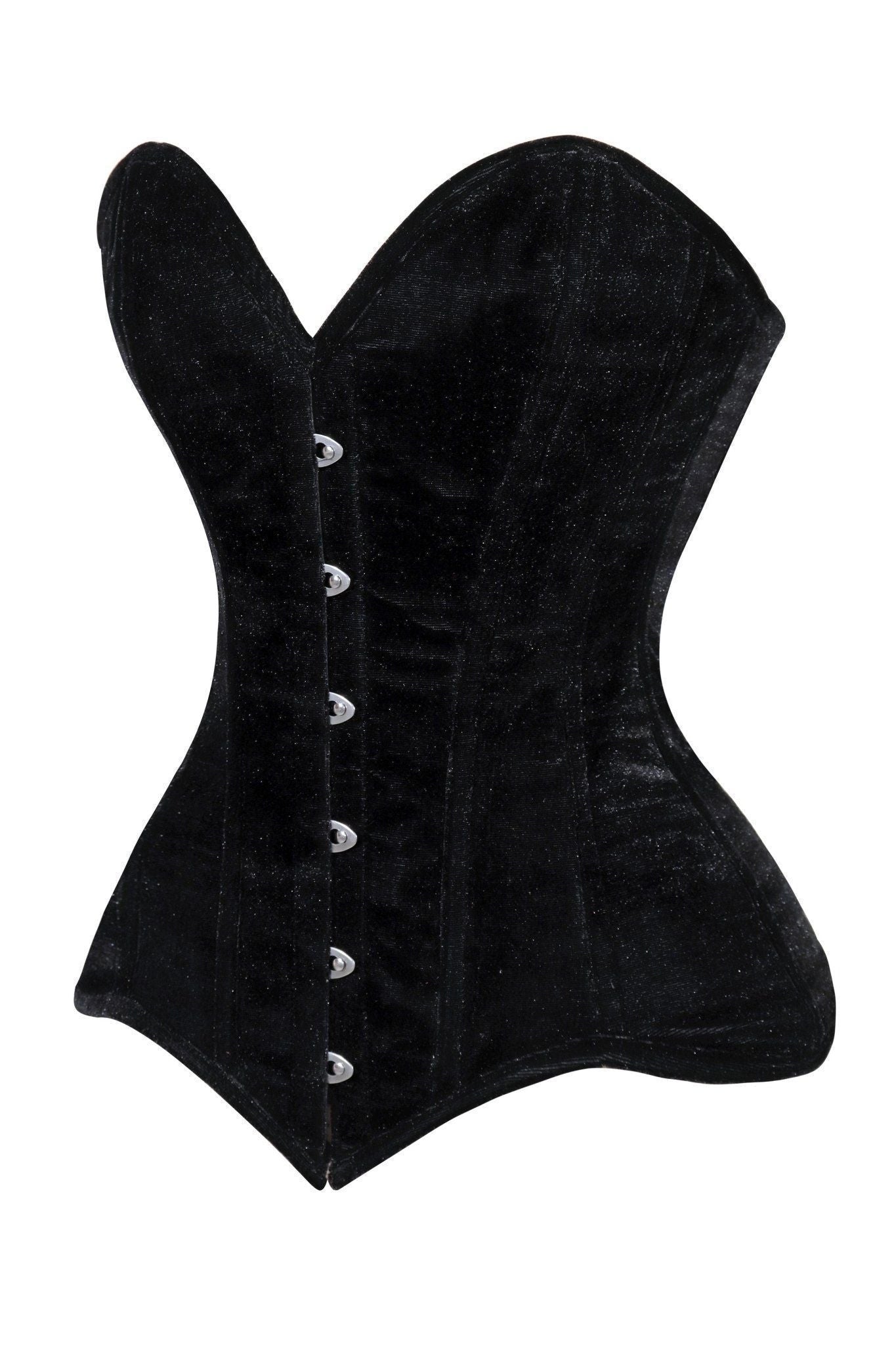 Sweetheart Neck Velvet Overbust Corset