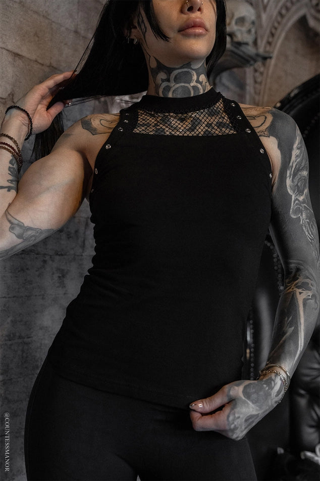 Lunar Eclipse Eyelet Tank Top