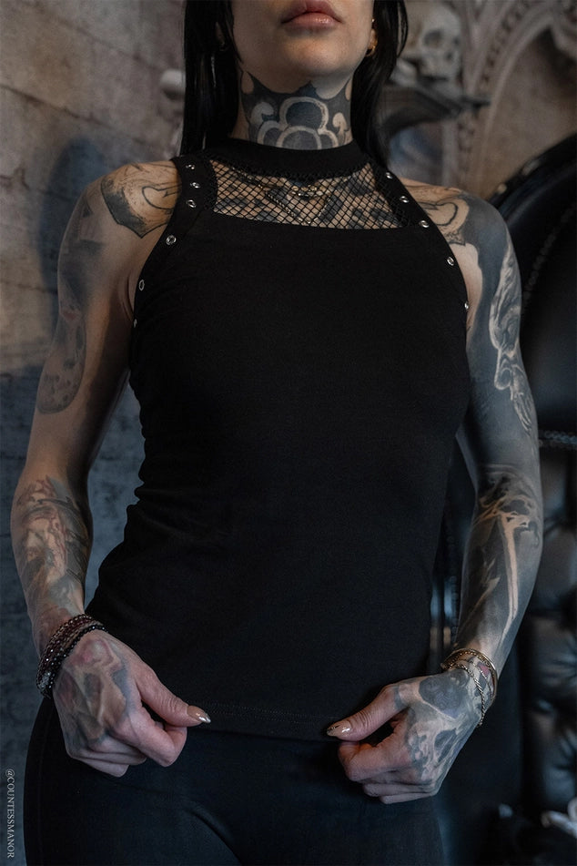 Lunar Eclipse Eyelet Tank Top