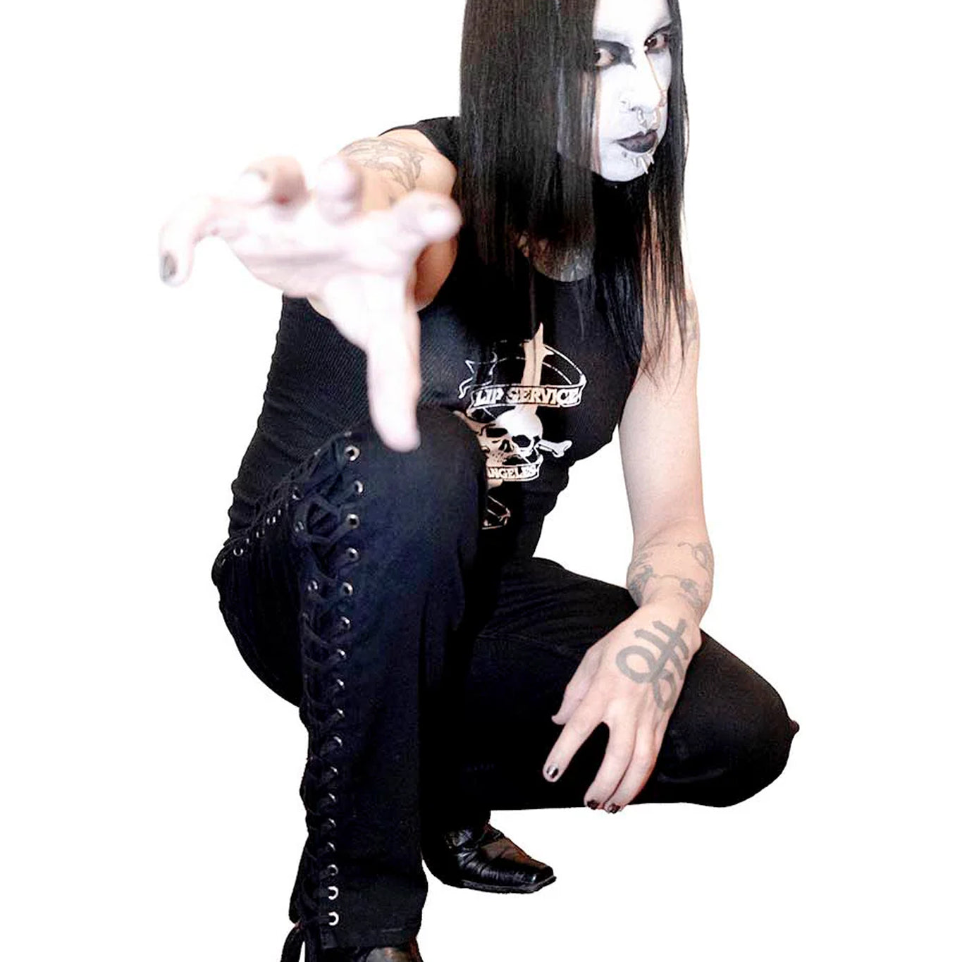 Side Lace Rocker Jeans