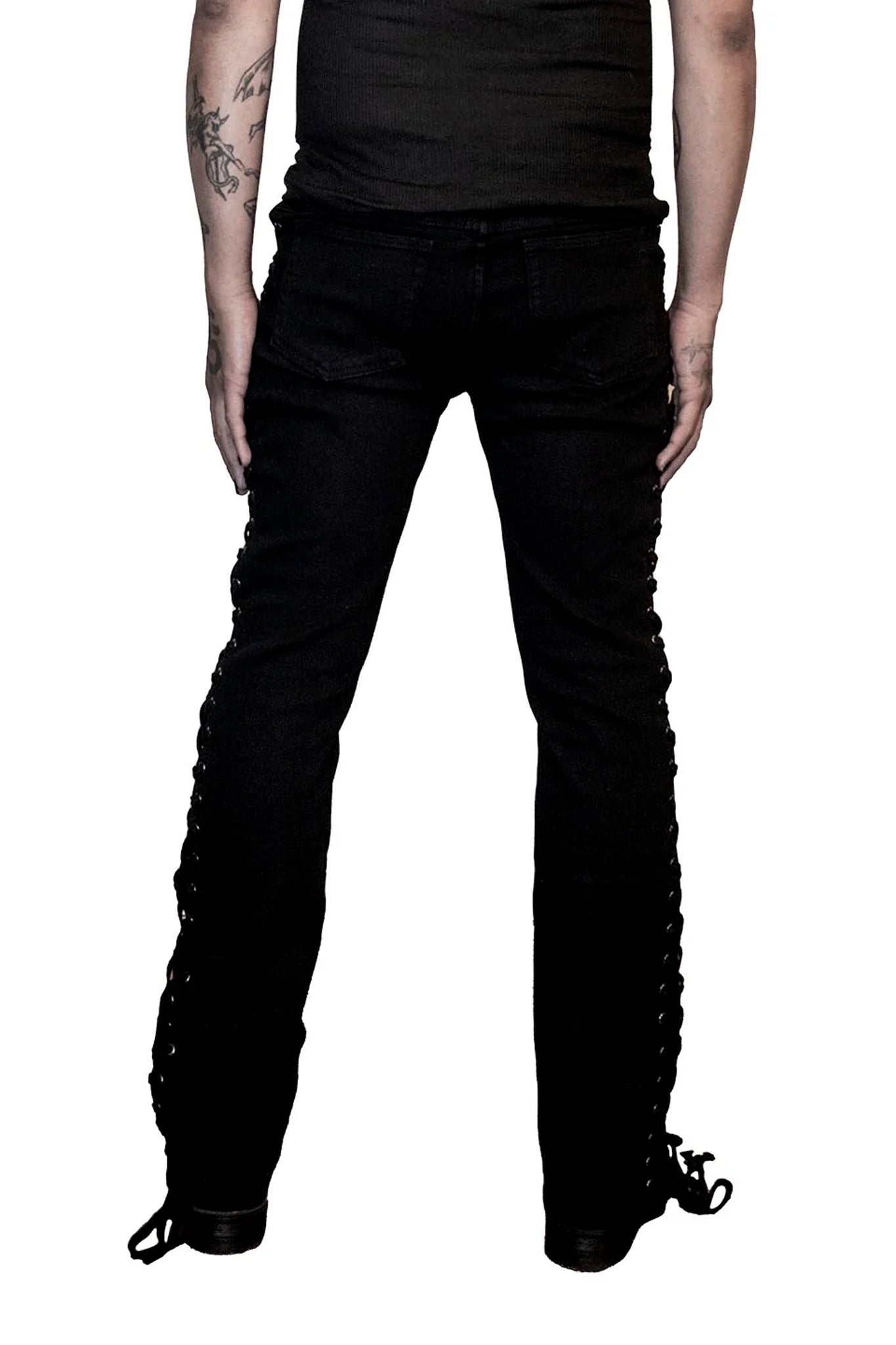 Side Lace Rocker Jeans