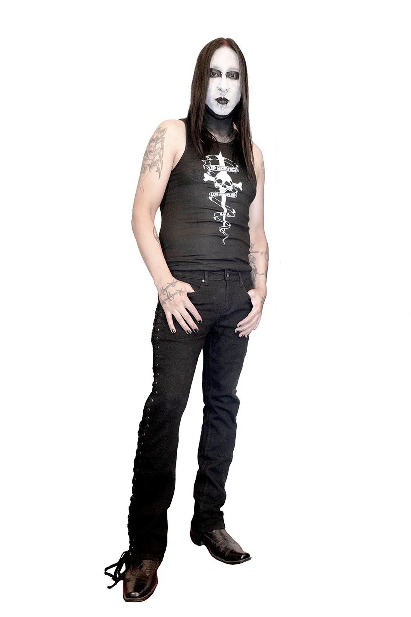 Side Lace Rocker Jeans