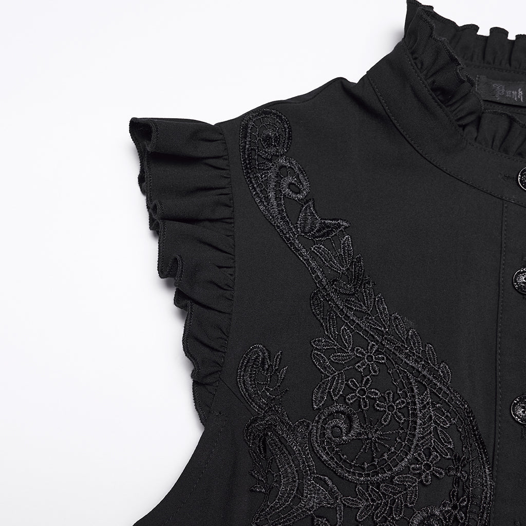 Victorian Ruffle Shoulder Top