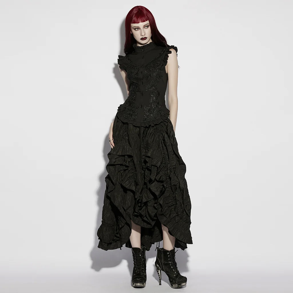 Victorian Ruffle Shoulder Top