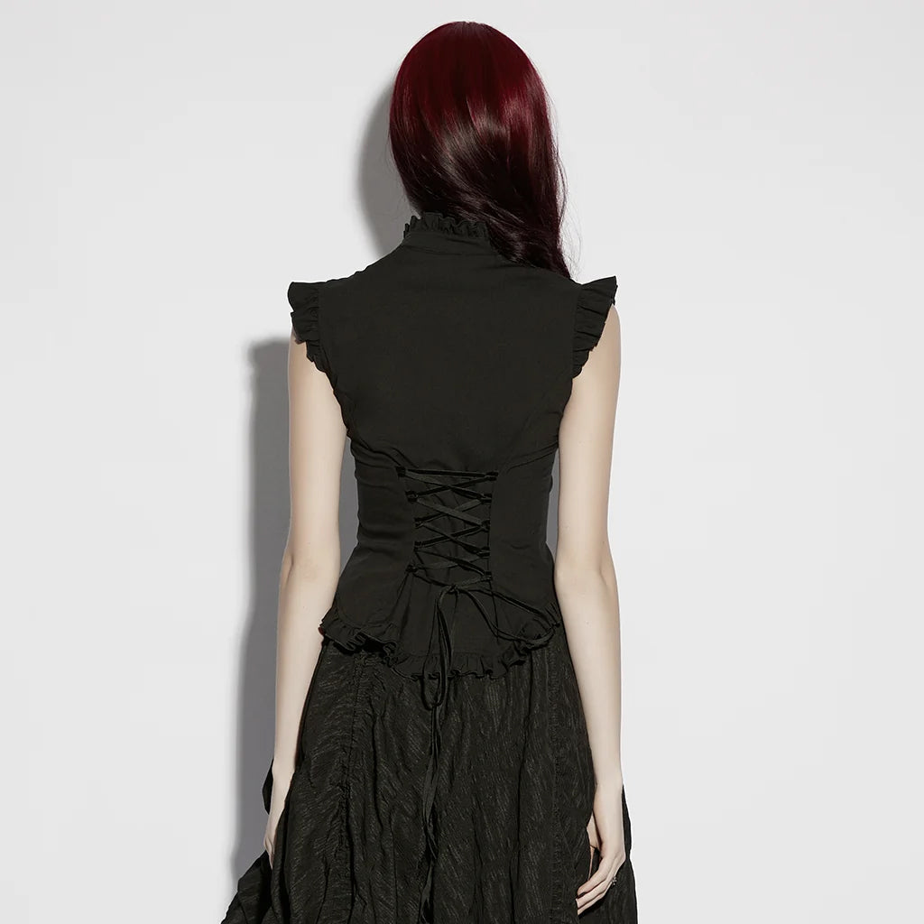 Victorian Ruffle Shoulder Top