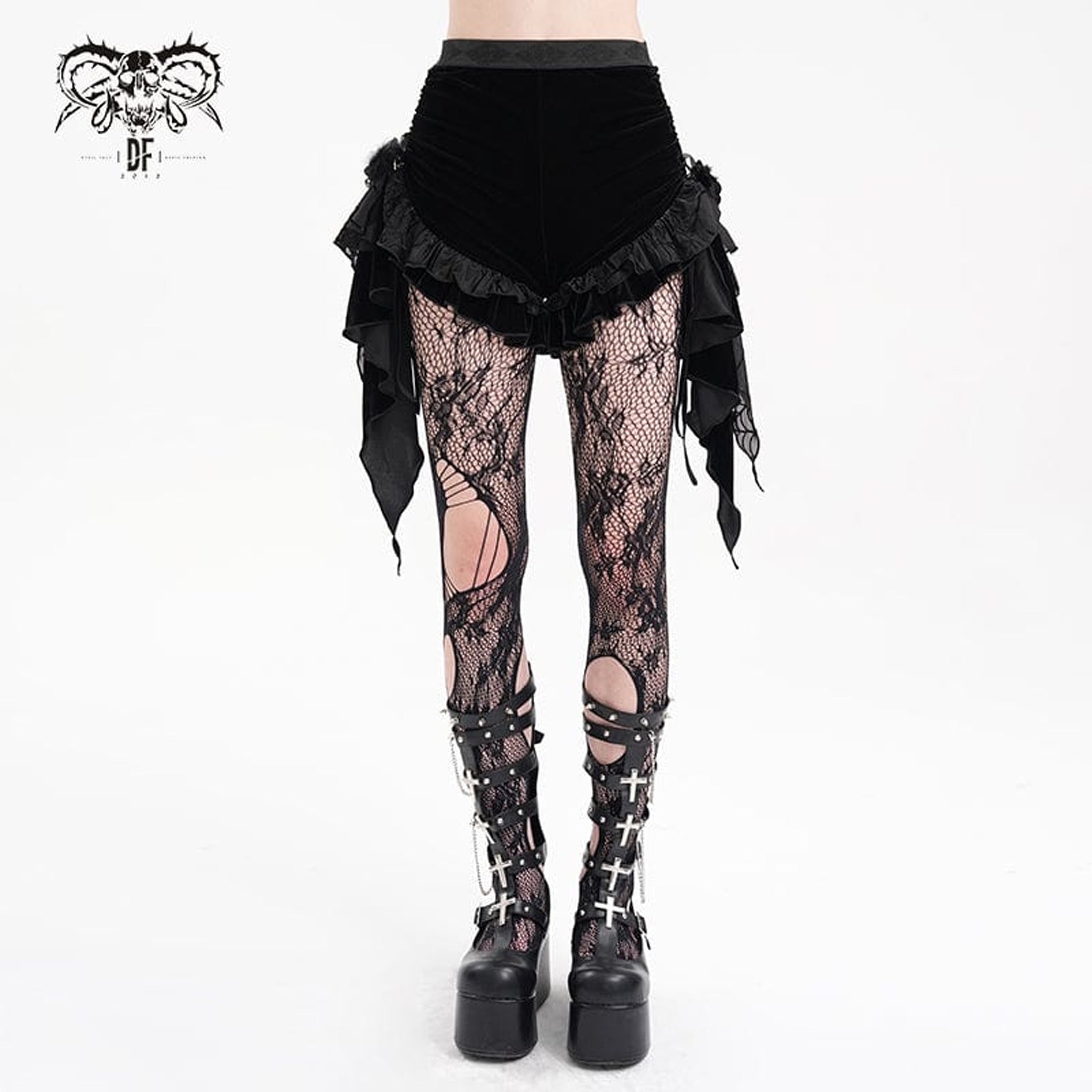 Gothic Ruffled Shorts