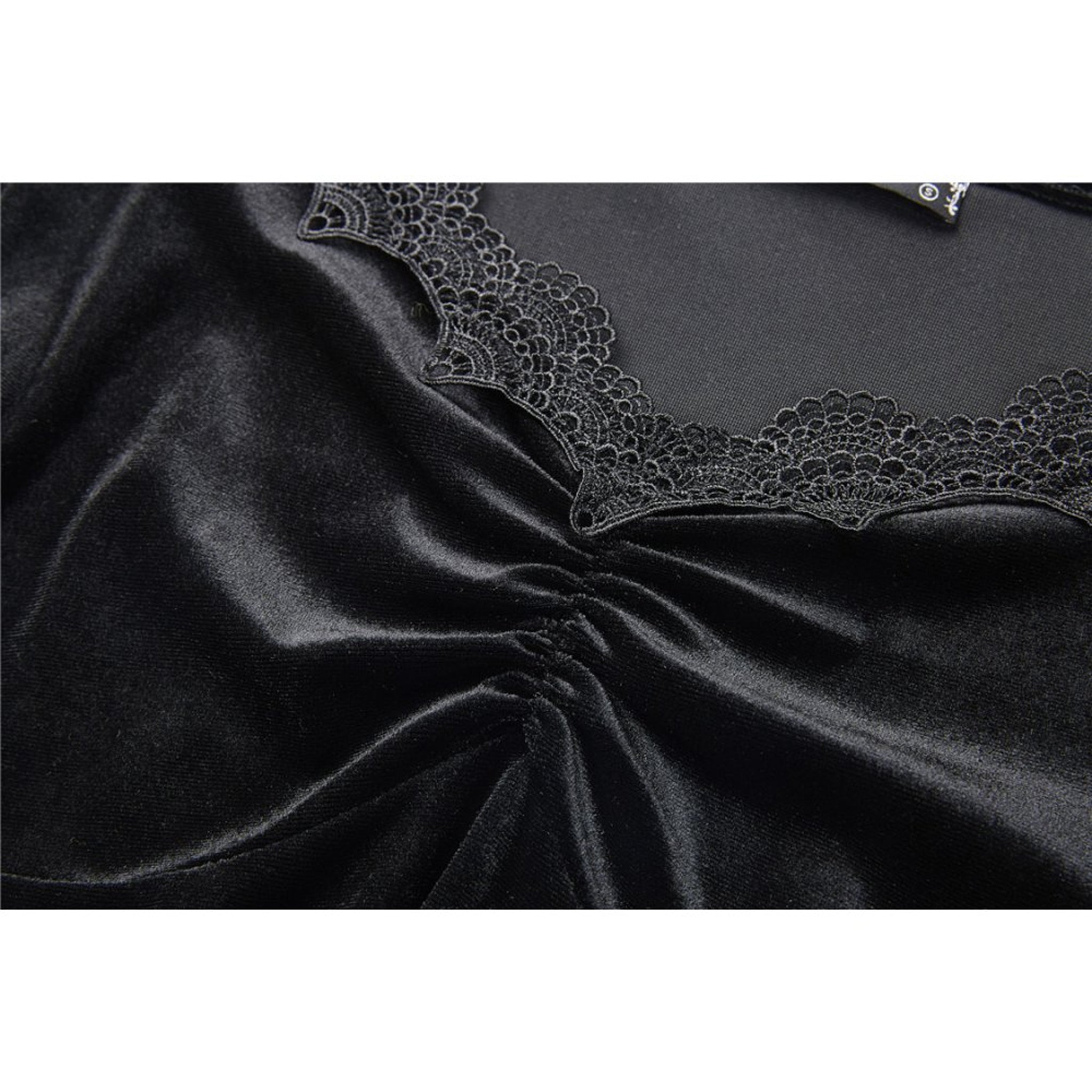 Velvet V Neck Applique Shirt