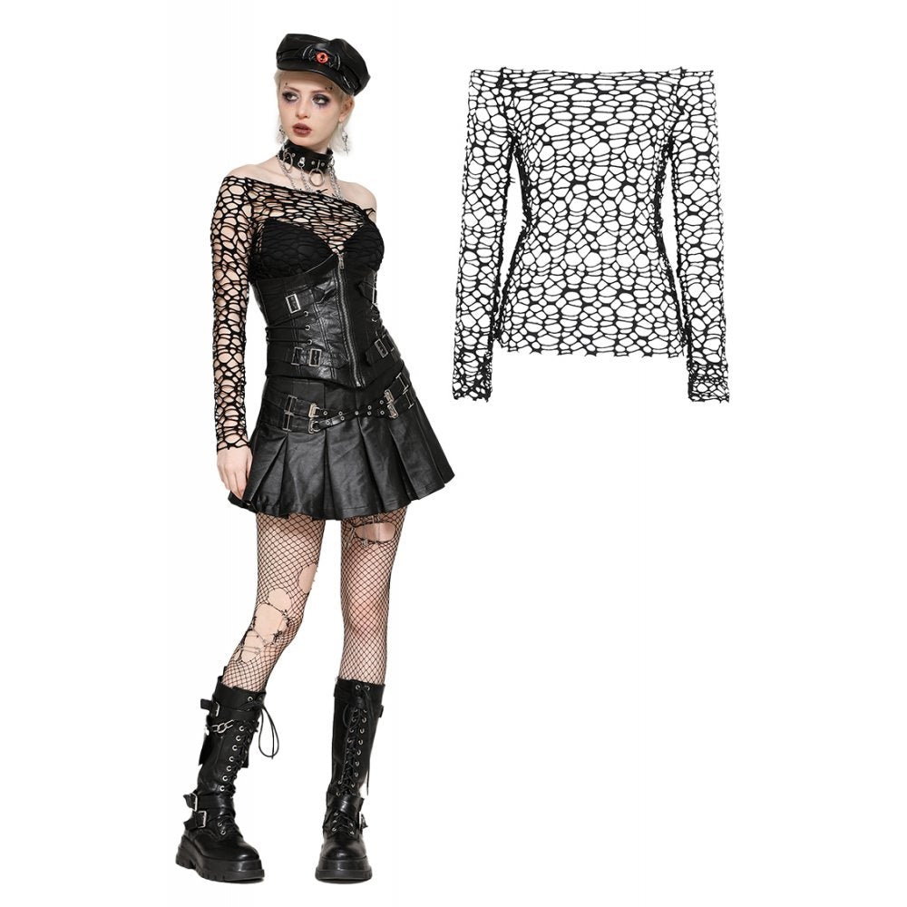 Distressed Mesh Shirt