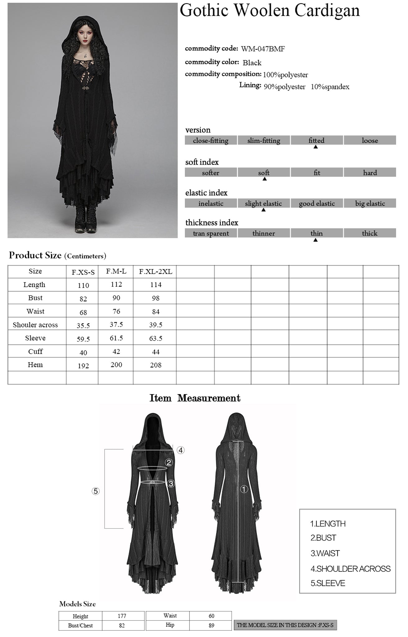 Gothic Wollen Cardigan