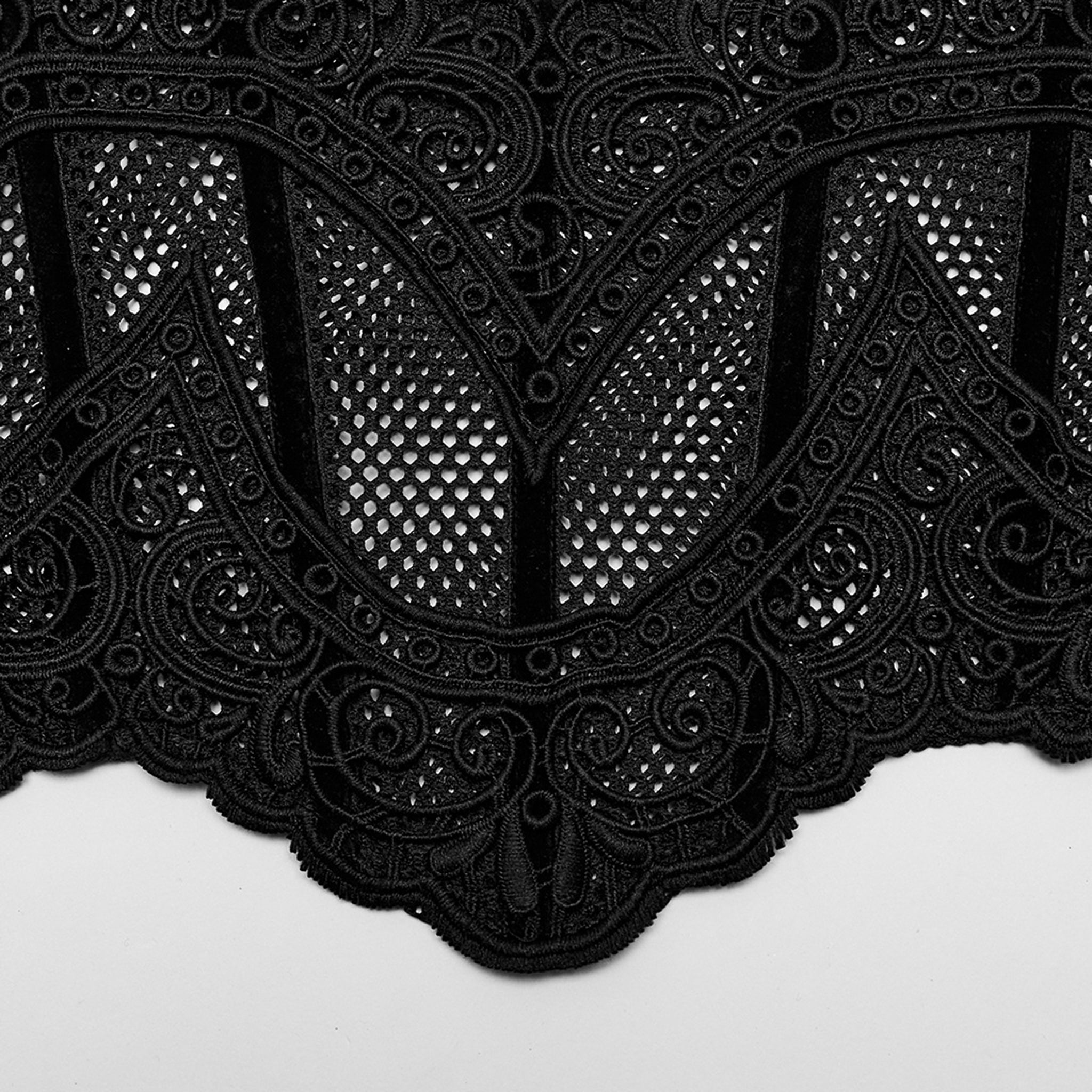 Embroidered Mesh Corset