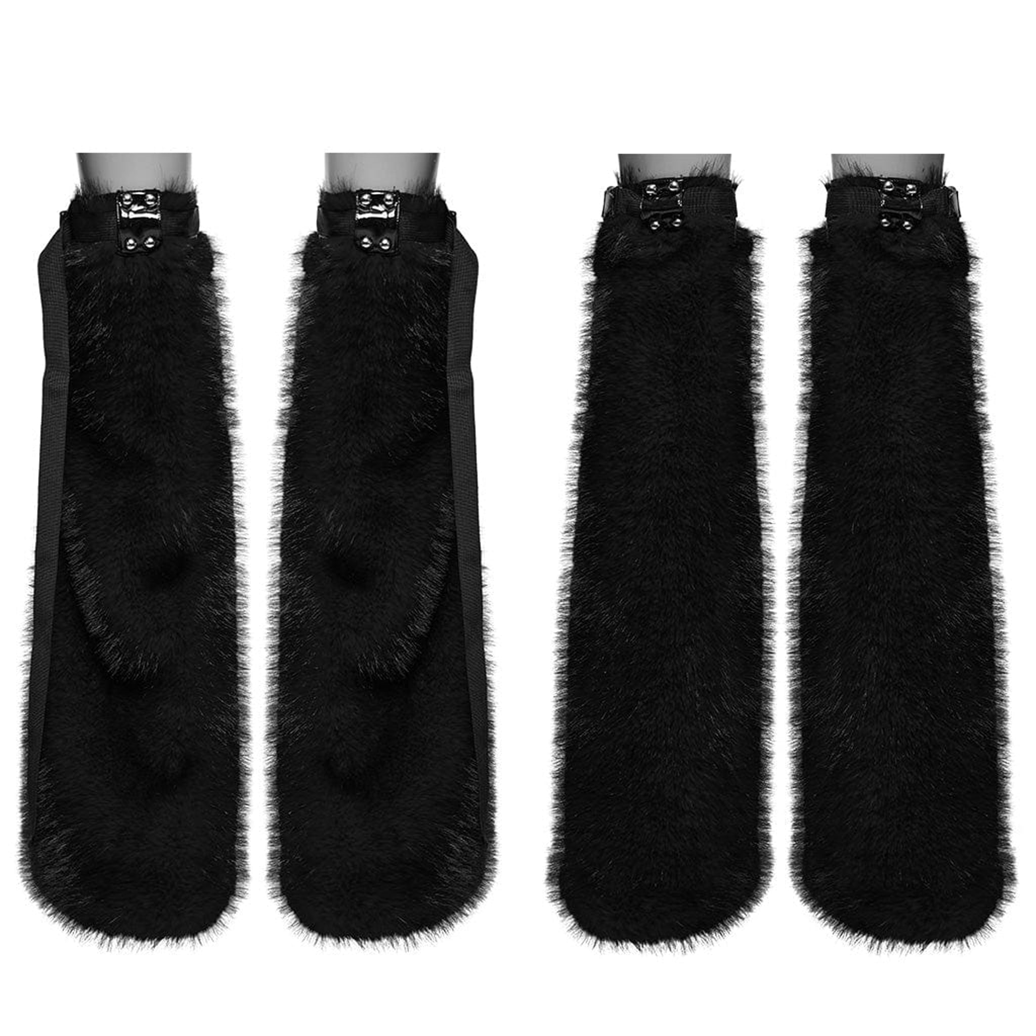 Buckle Fur Leg Warmer