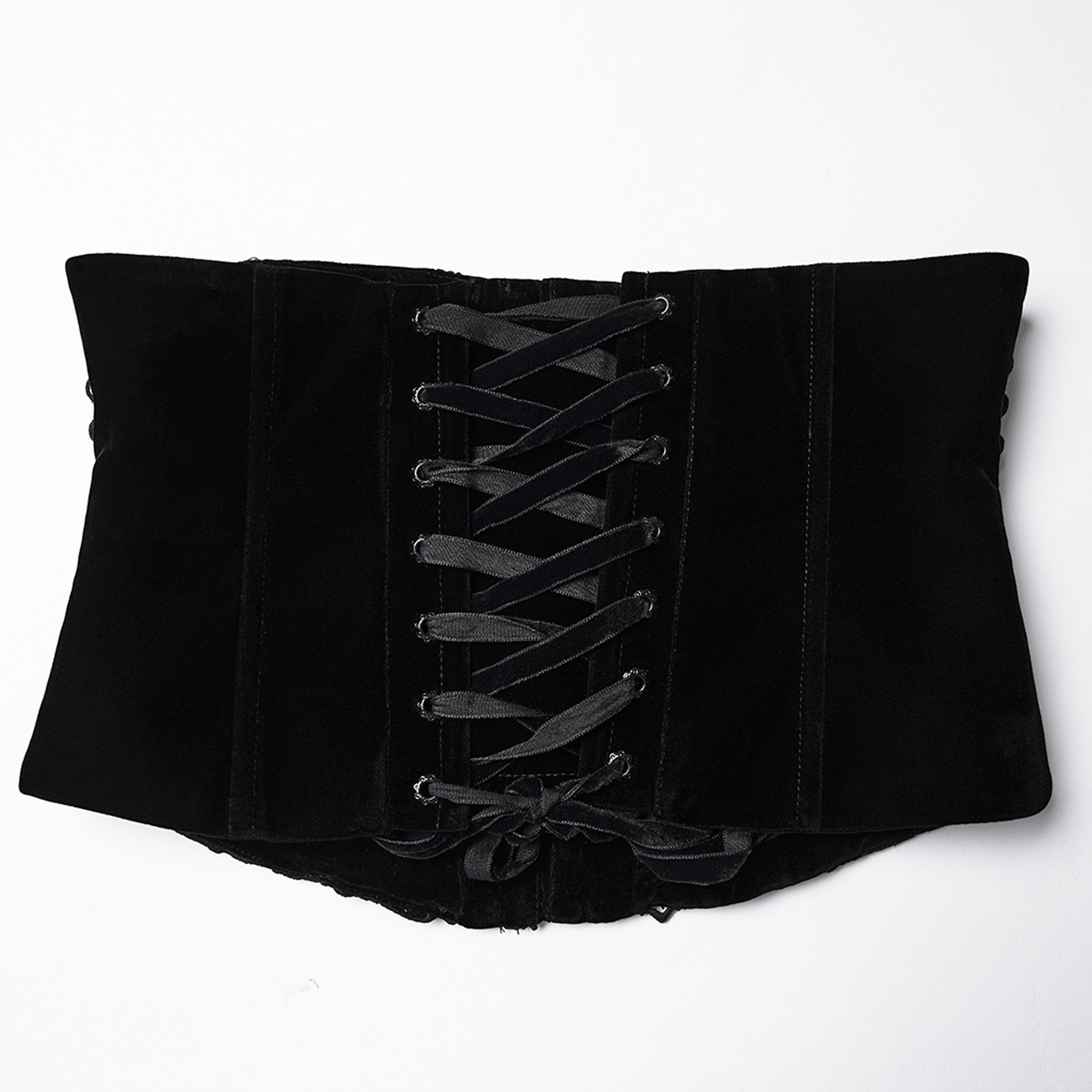 Rose Applique Corset BLACK