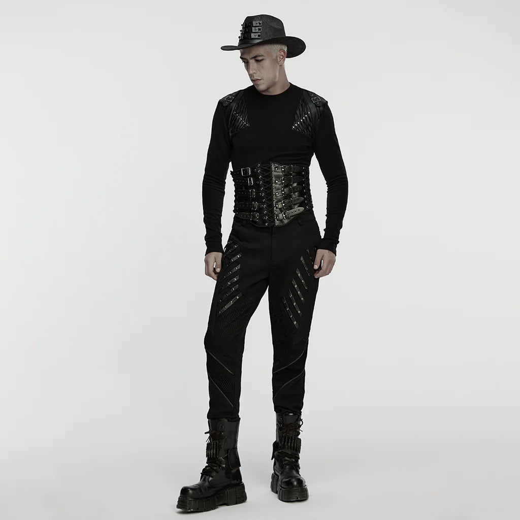 Men's Buckle Strap Corset Belt
