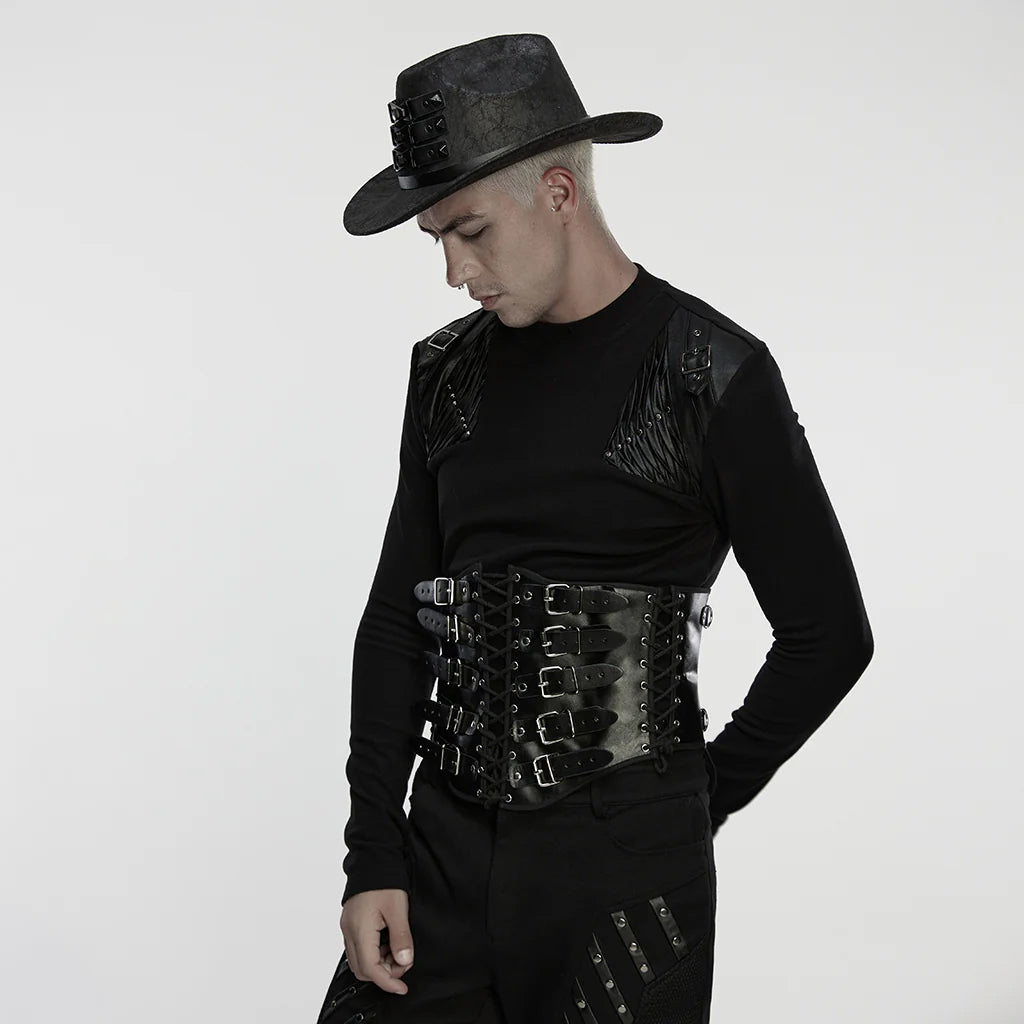 Men's Buckle Strap Corset Belt