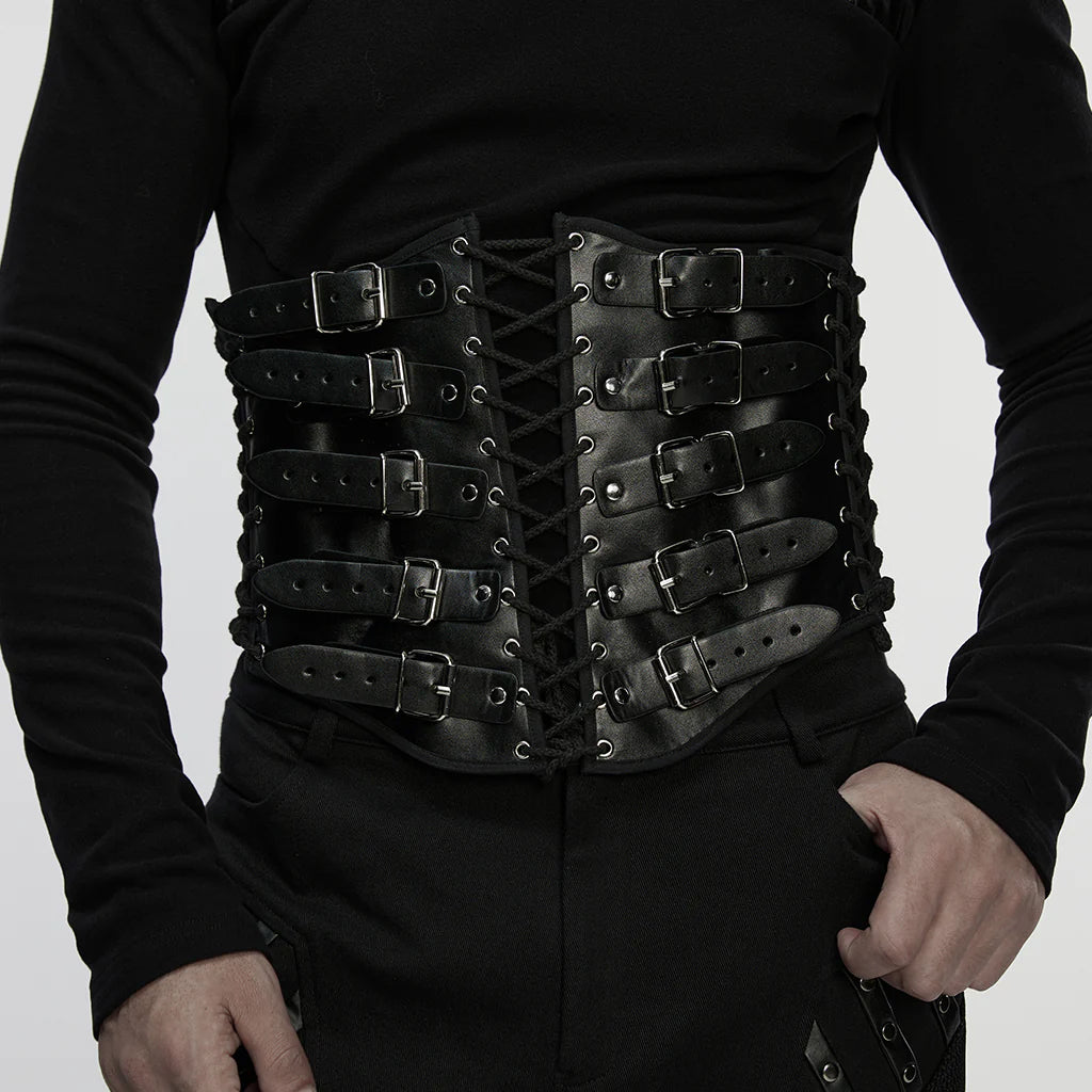 Men's Buckle Strap Corset Belt