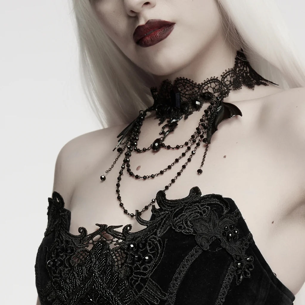 Batwing Lace Choker