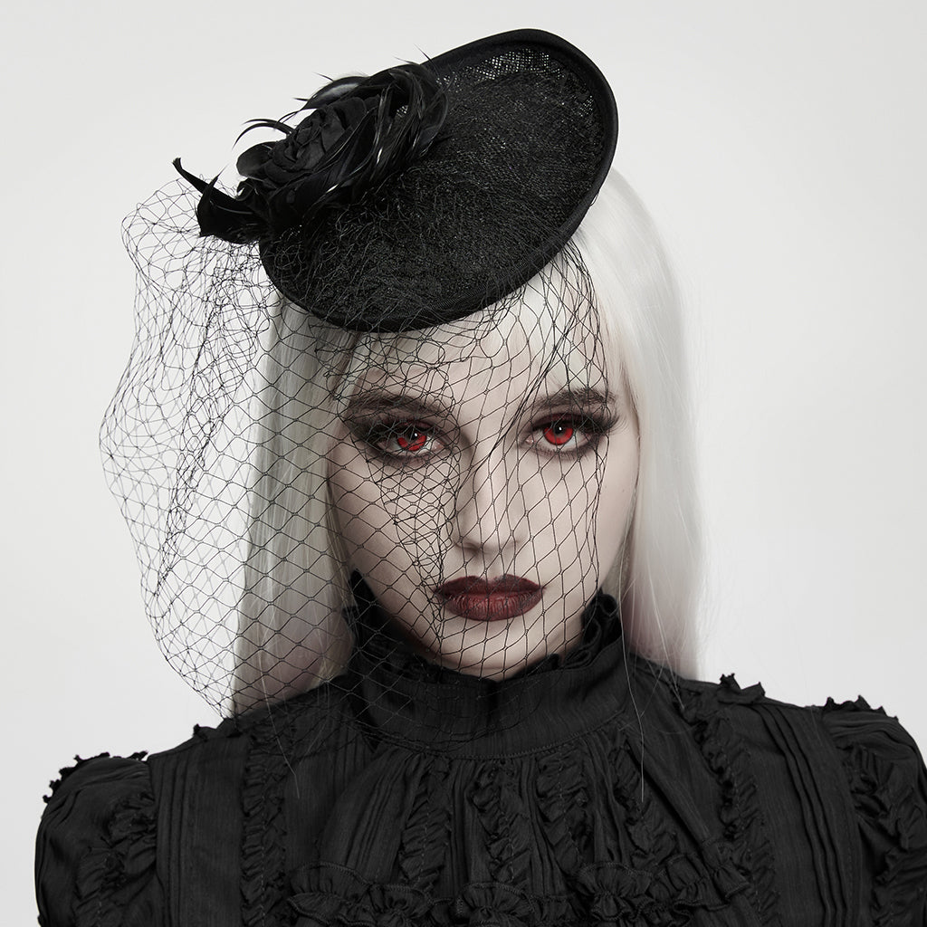 Gothic Veiled Hat