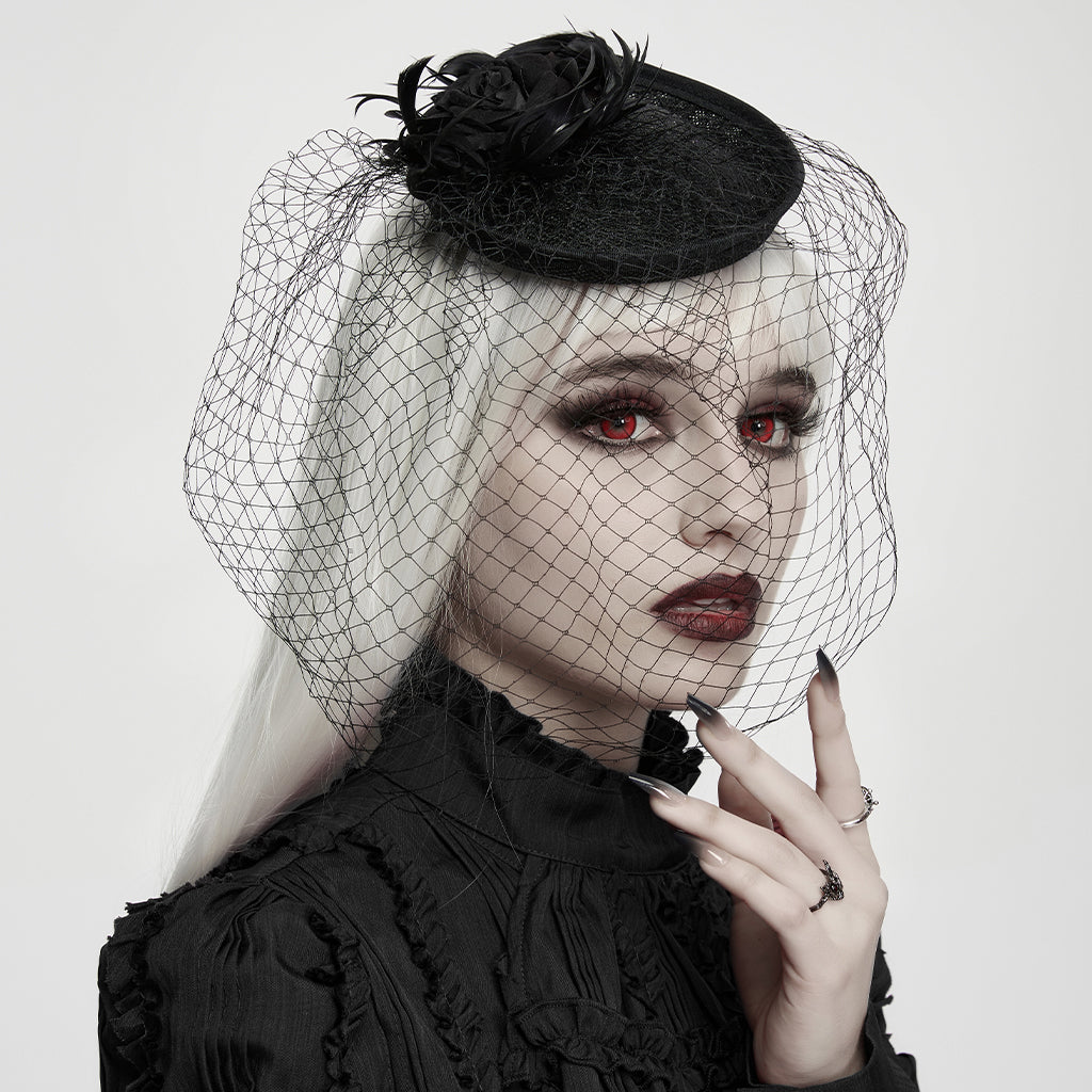 Gothic Veiled Hat