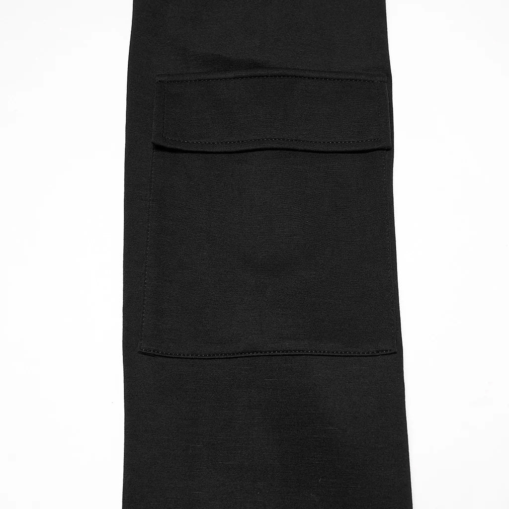 Long Sleeve Shoulder Strap Shirt