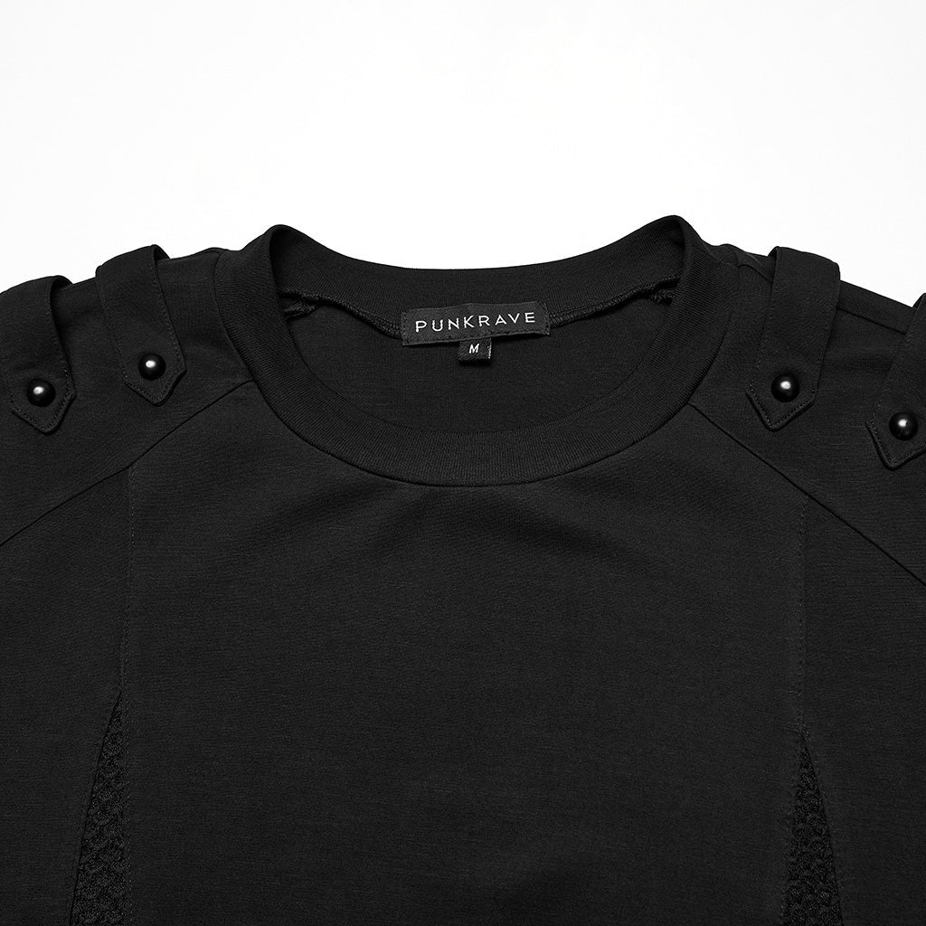 Long Sleeve Shoulder Strap Shirt