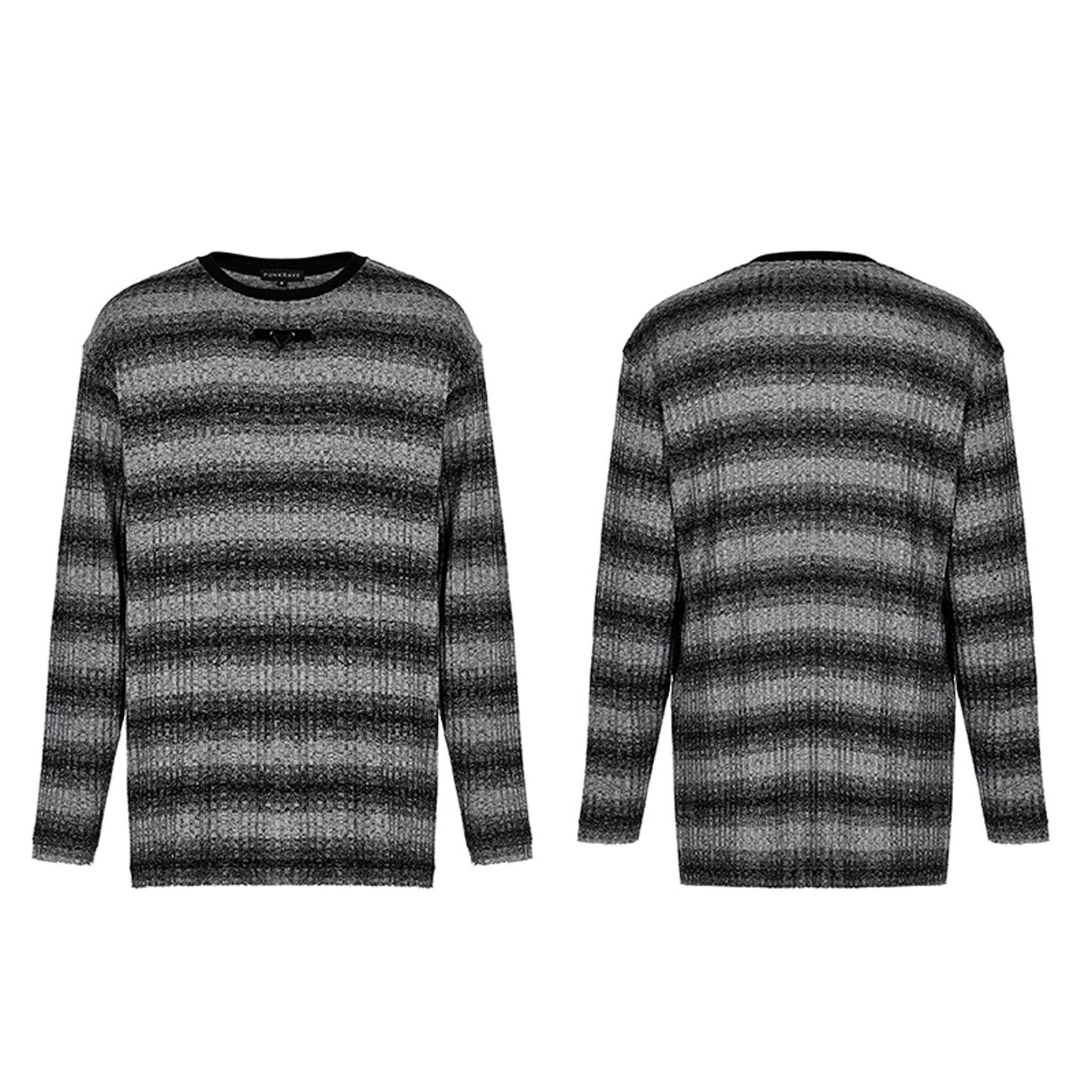 Striped Alt Sweater Grey