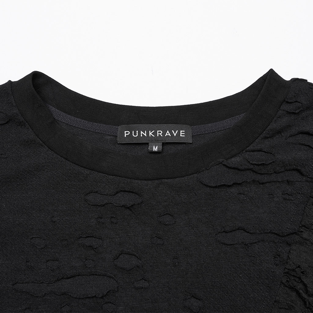 Distressed Long Sleeve Pullover