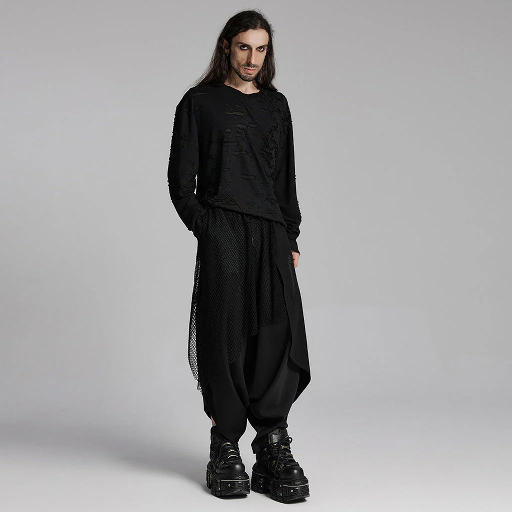 Distressed Long Sleeve Pullover