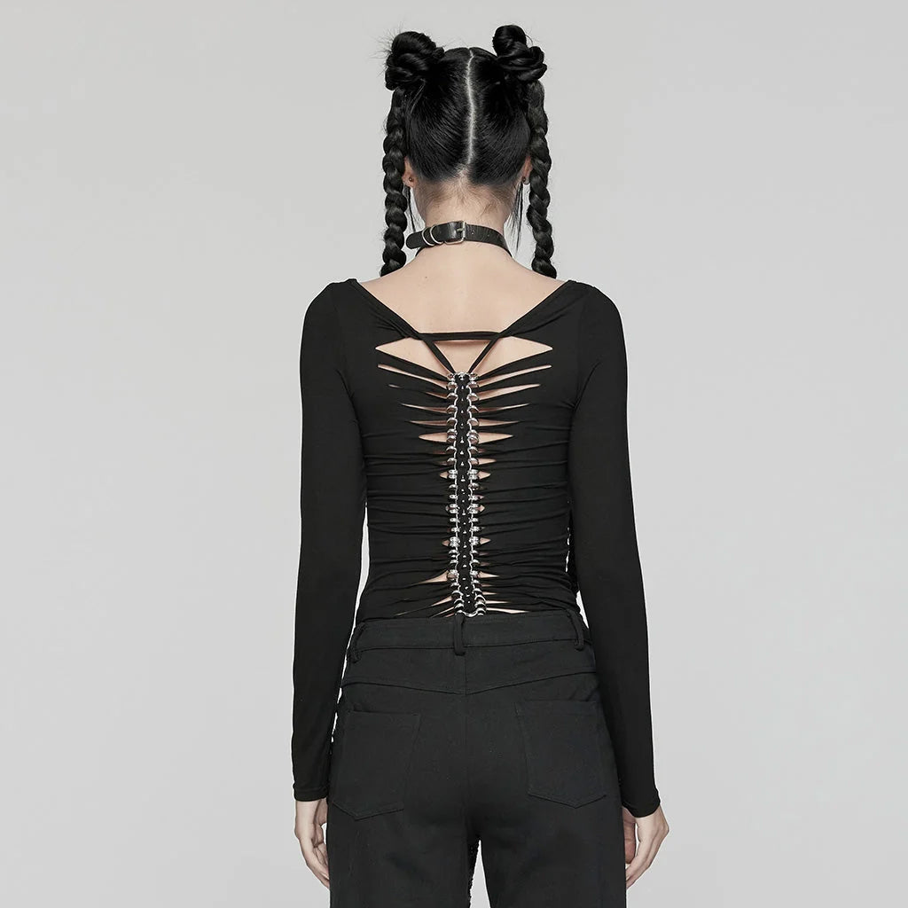 Long Sleeve Chain Spine T-Shirt