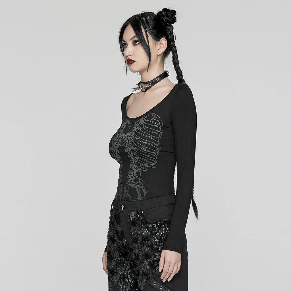 Long Sleeve Chain Spine T-Shirt