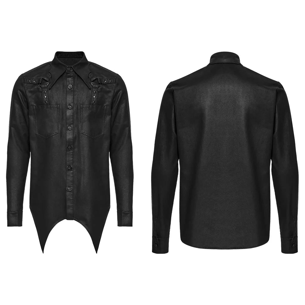 Black Hardware O ring Shoulder Shirt