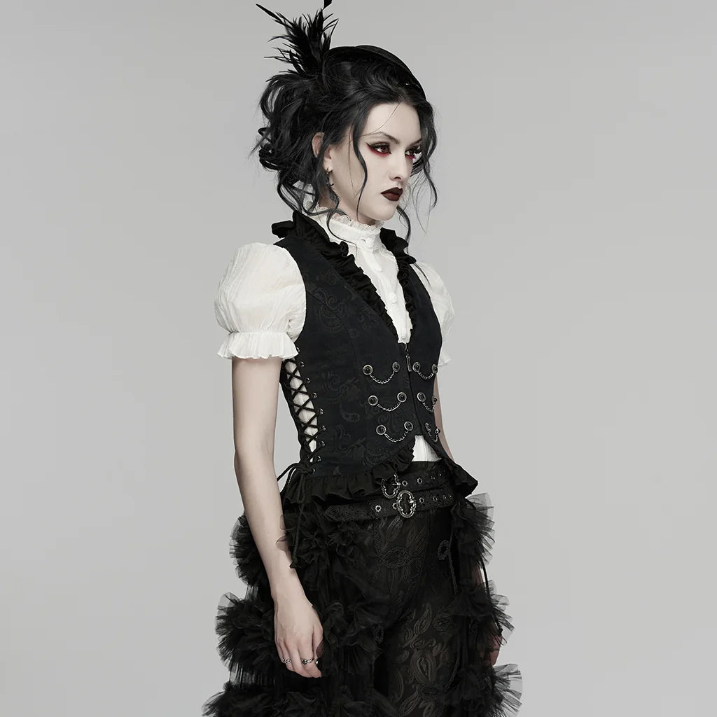 Side Laced Chain Waist Coat