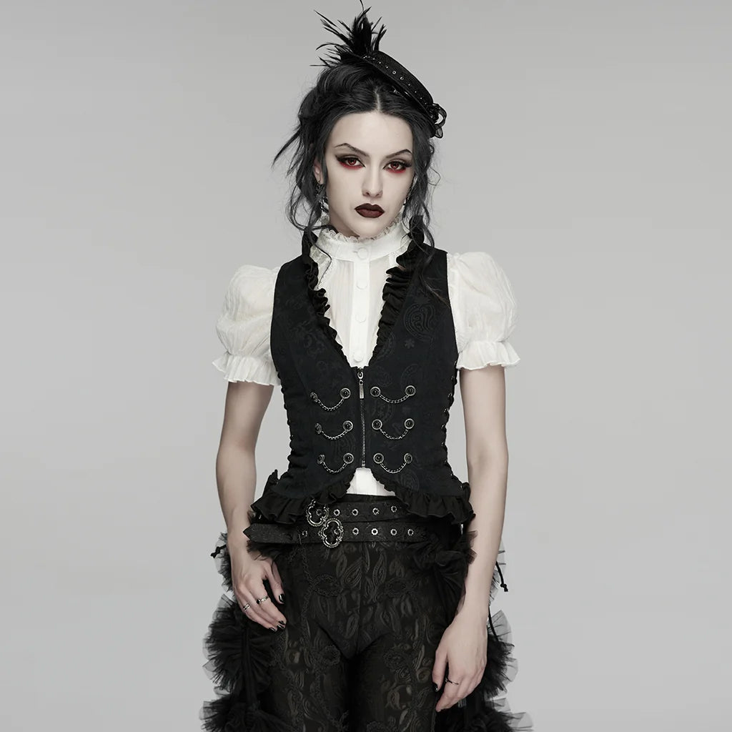 Side Laced Chain Waist Coat