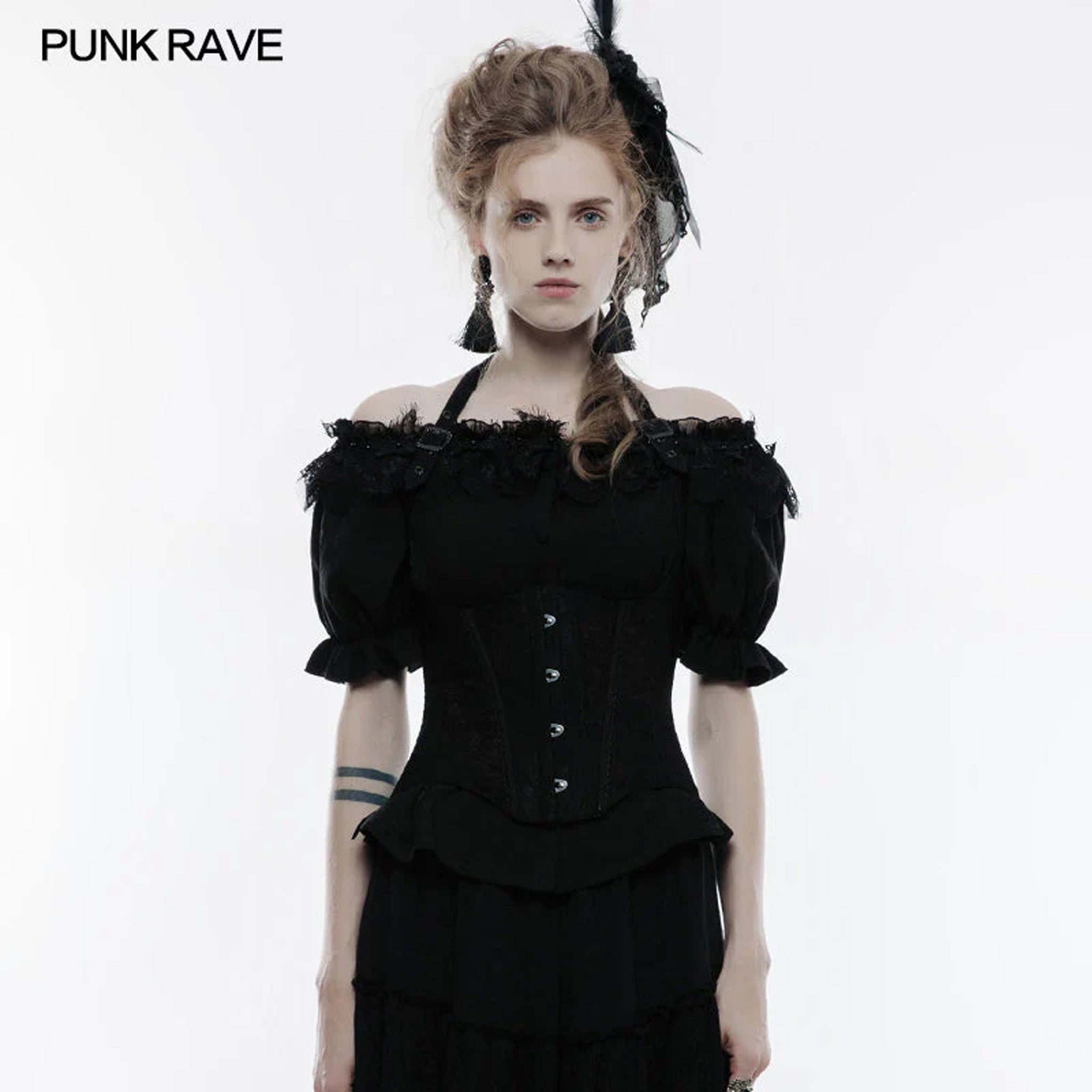 Lace Boned Bustier Corset