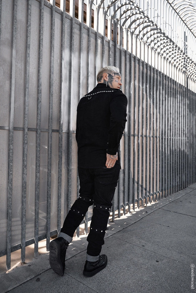 Wreckage Studded Shoulder Shirt