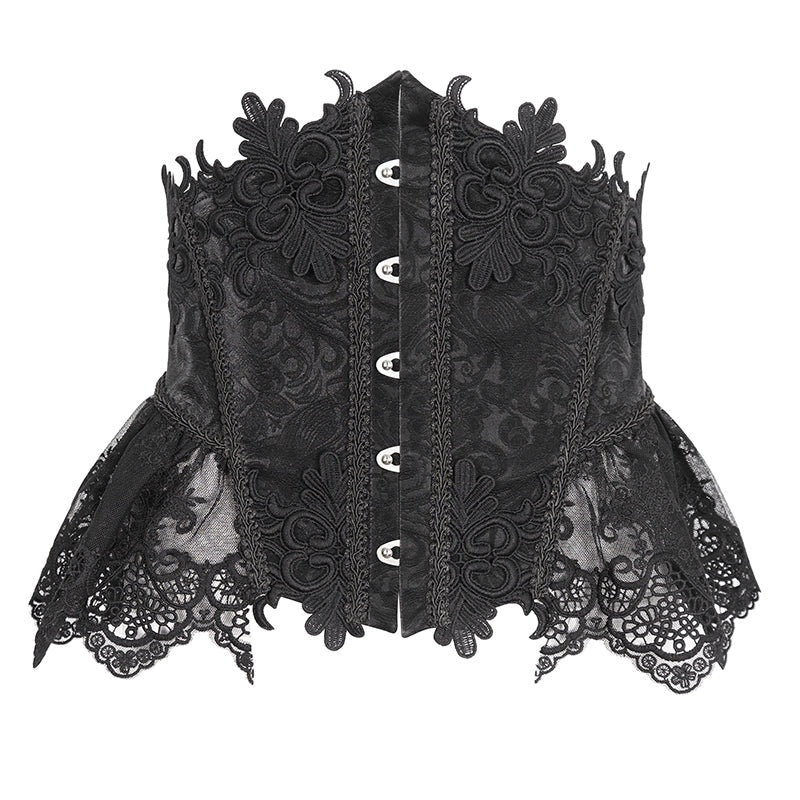 Lace Ruffle Side Corset