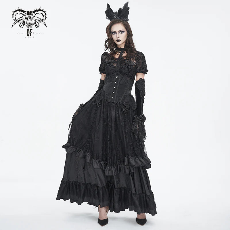 Lace Ruffle Side Corset