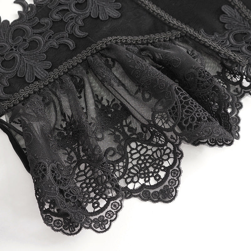 Lace Ruffle Side Corset