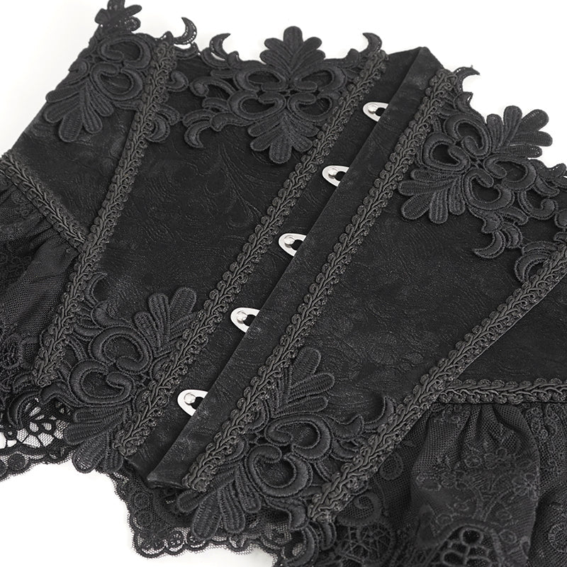 Lace Ruffle Side Corset